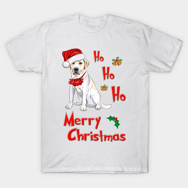 Ho Ho Ho Merry Christmas Labrador! For Labrador Retriever Dog Lovers! T-Shirt by rs-designs